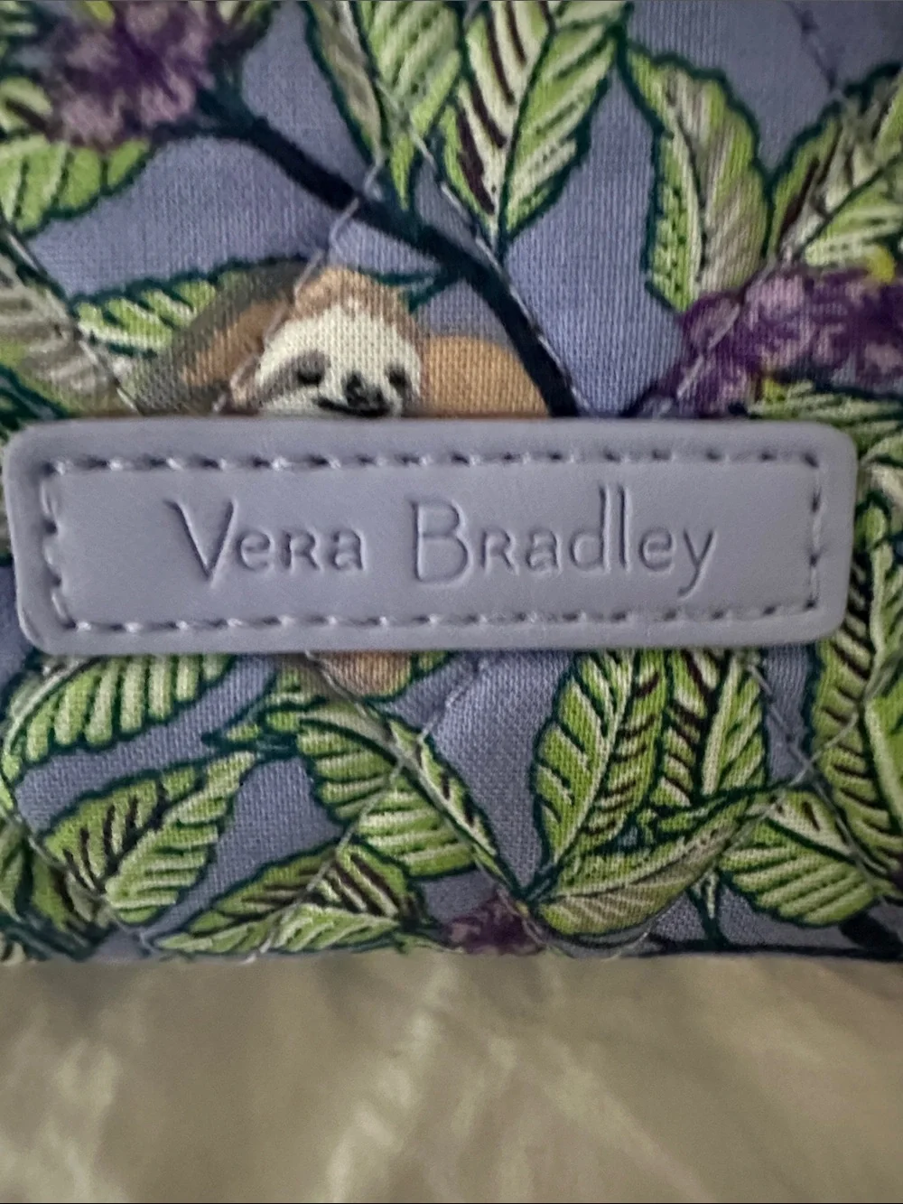 Vera Bradley Lavender Floral Sloth Quilted Tech/Cord Organizer NWT